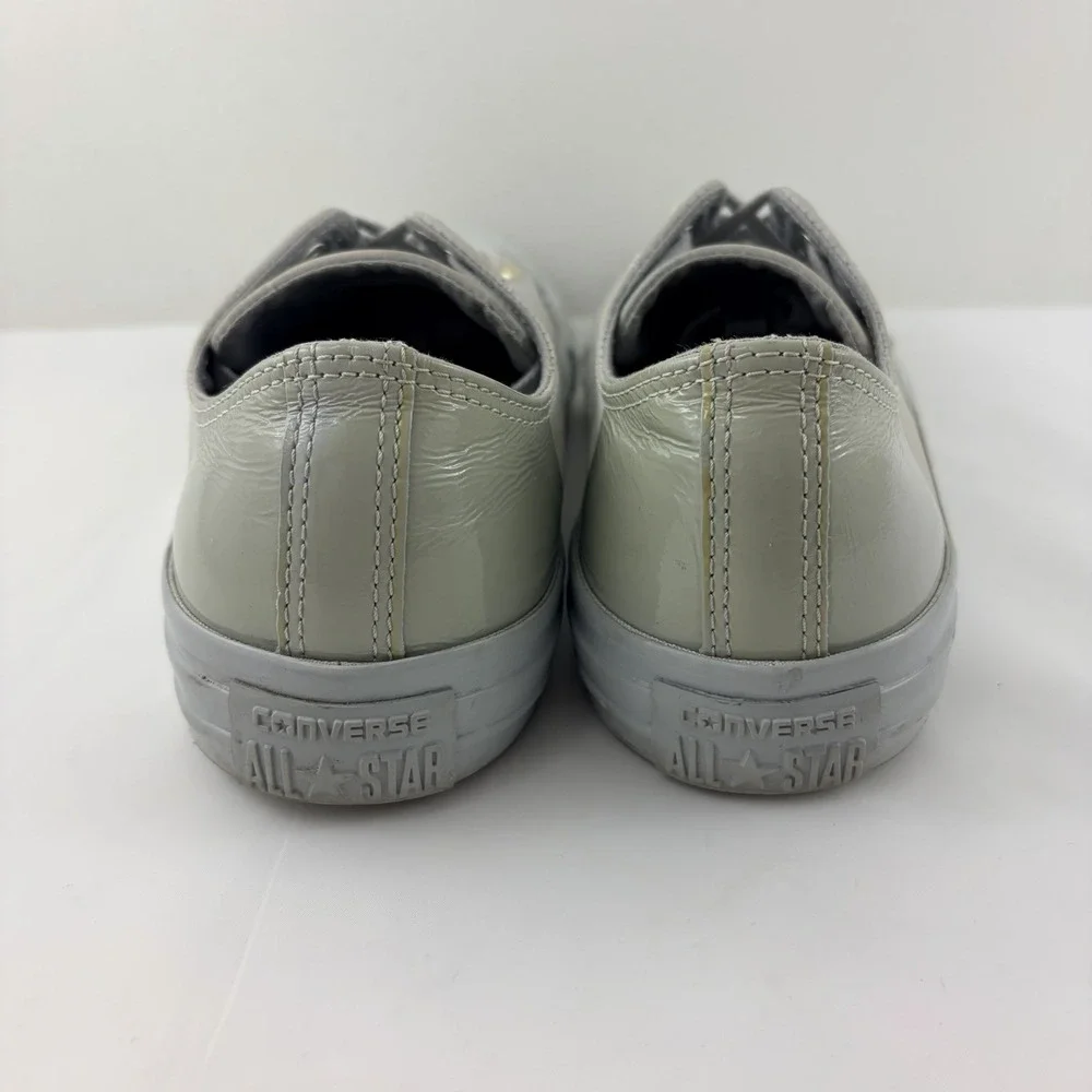 Converse Chuck Taylor All Star Gray Leather Low Top Shoes Women's 10 Men 8